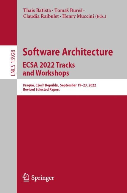 Couverture_Software Architecture. ECSA 2022 Tracks and Workshops