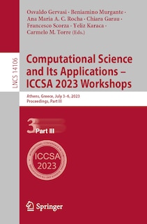 Couverture_Computational Science and Its Applications - ICCSA 2023 Workshops