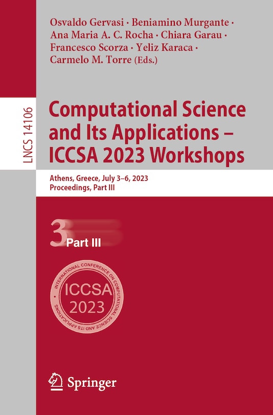 Couverture_Computational Science and Its Applications - ICCSA 2023 Workshops
