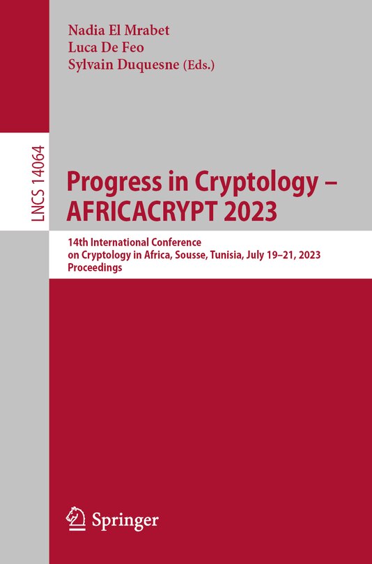 Couverture_Progress in Cryptology - AFRICACRYPT 2023