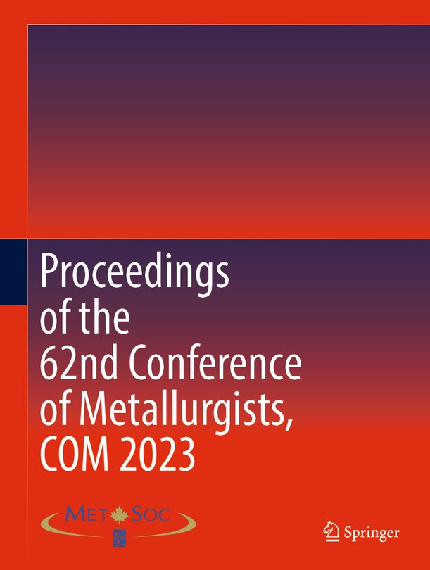 Couverture_Proceedings of the 62nd Conference of Metallurgists, COM 2023