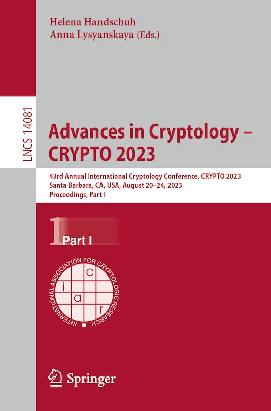 Front cover_Advances in Cryptology - CRYPTO 2023