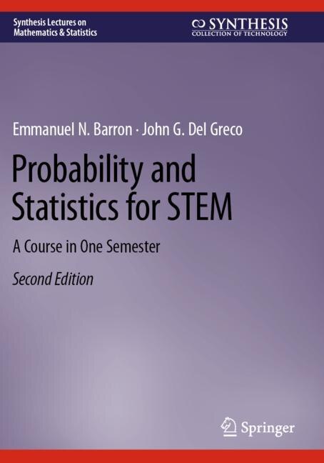 Couverture_Probability and Statistics for STEM