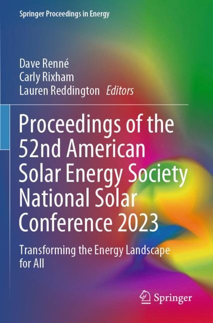 Couverture_Proceedings of the 52nd American Solar Energy Society National Solar Conference 2023