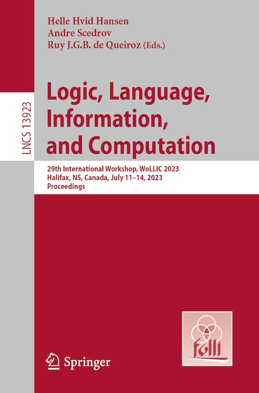Front cover_Logic, Language, Information, and Computation