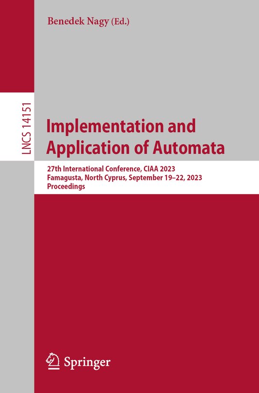 Front cover_Implementation and Application of Automata