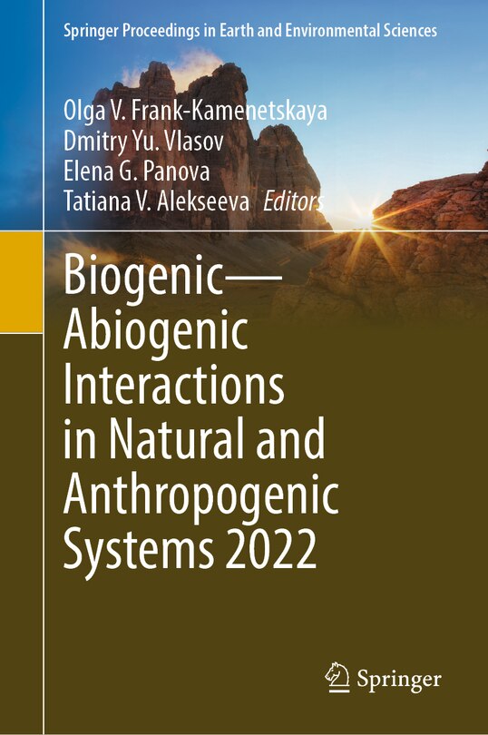 Front cover_Biogenic-Abiogenic Interactions in Natural and Anthropogenic Systems 2022