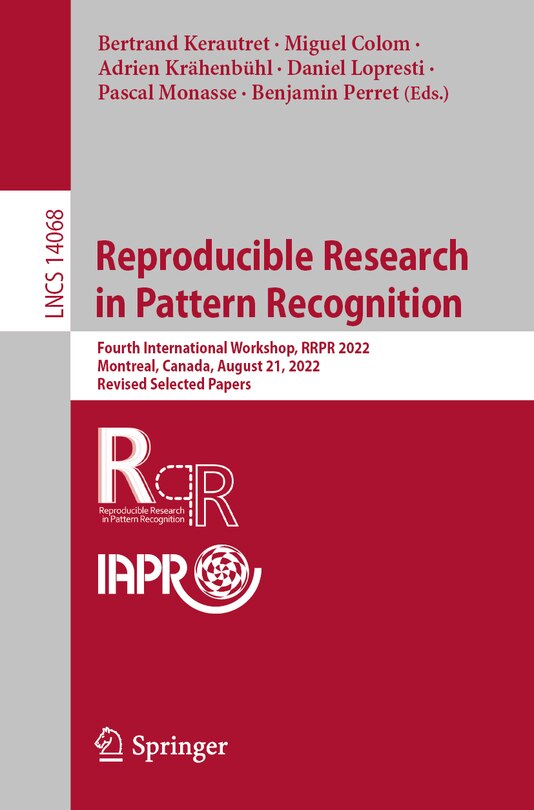 Couverture_Reproducible Research in Pattern Recognition