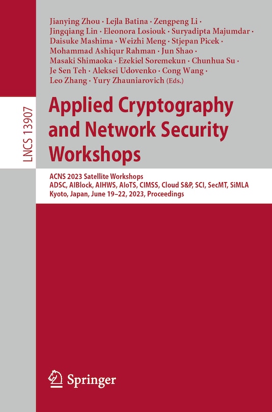 Front cover_Applied Cryptography and Network Security Workshops