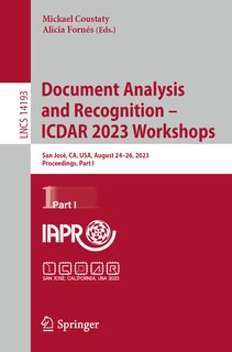 Front cover_Document Analysis and Recognition - ICDAR 2023 Workshops