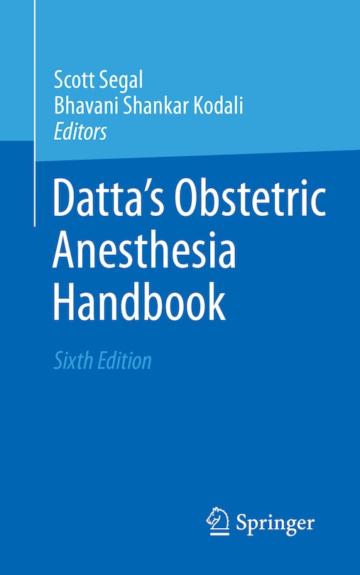 Front cover_Datta's Obstetric Anesthesia Handbook