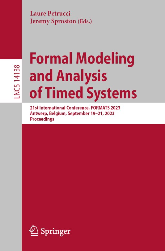 Couverture_Formal Modeling and Analysis of Timed Systems
