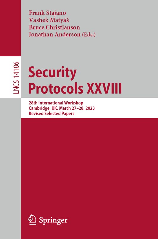 Front cover_Security Protocols XXVIII