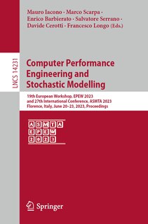 Couverture_Computer Performance Engineering and Stochastic Modelling
