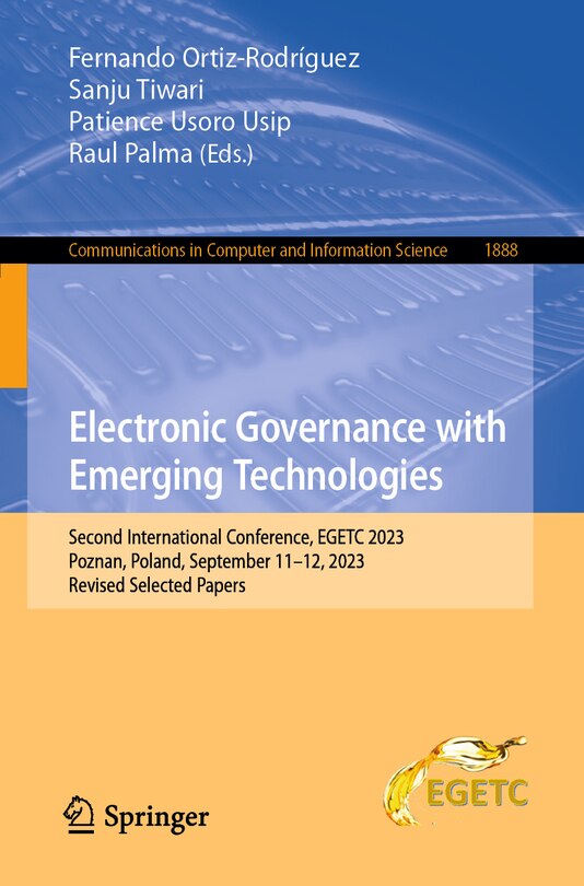 Front cover_Electronic Governance with Emerging Technologies