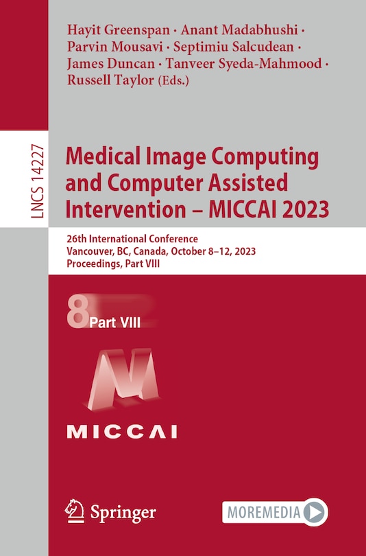 Couverture_Medical Image Computing and Computer Assisted Intervention - MICCAI 2023