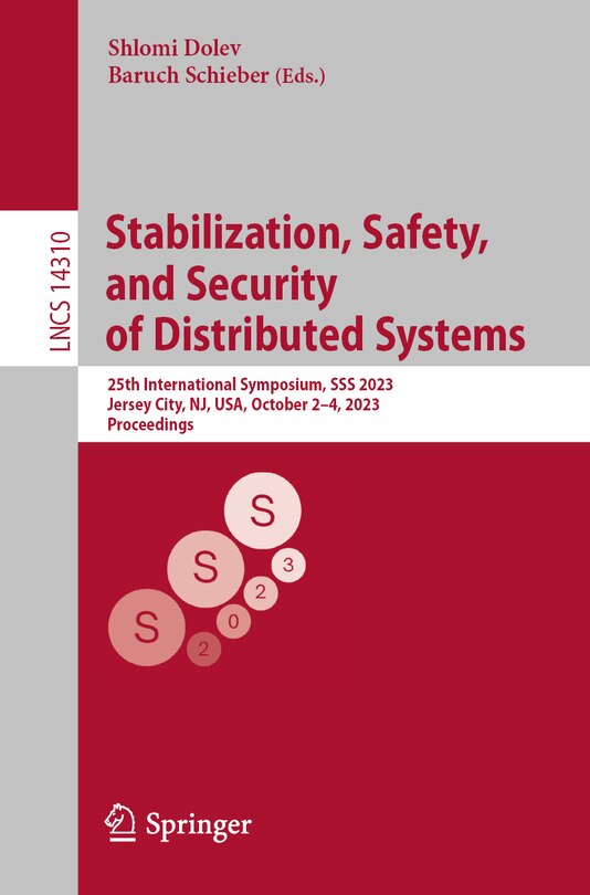 Front cover_Stabilization, Safety, and Security of Distributed Systems