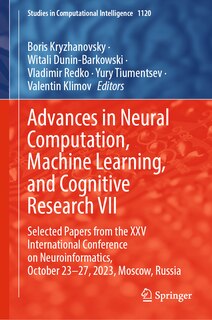 Couverture_Advances in Neural Computation, Machine Learning, and Cognitive Research VII