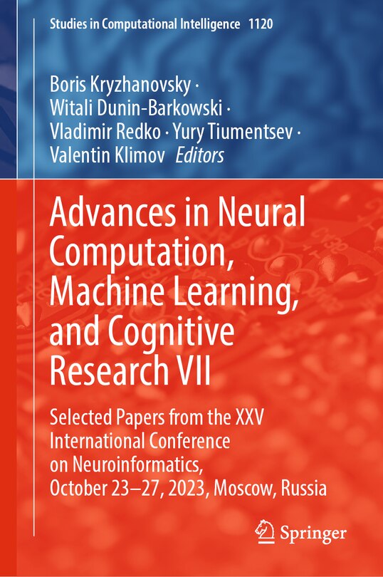Couverture_Advances in Neural Computation, Machine Learning, and Cognitive Research VII