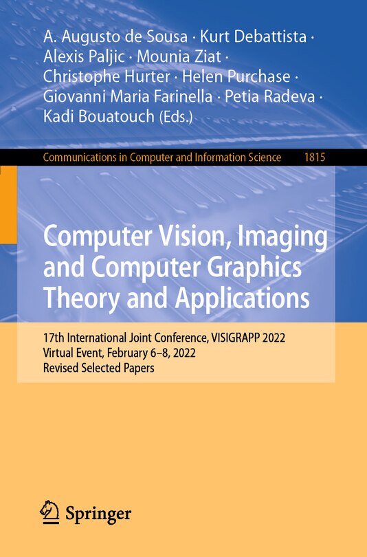 Couverture_Computer Vision, Imaging and Computer Graphics Theory and Applications