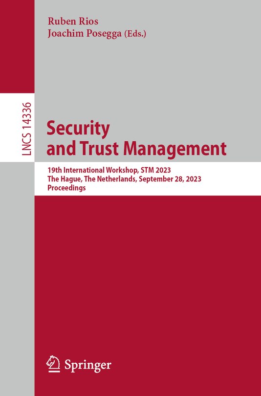 Front cover_Security and Trust Management