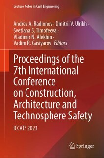 Couverture_Proceedings of the 7th International Conference on Construction, Architecture and Technosphere Safety