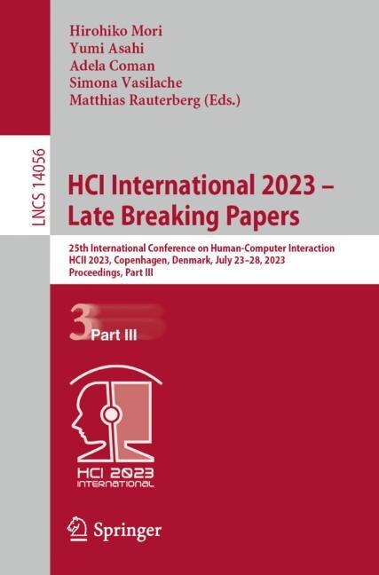Couverture_HCI International 2023 - Late Breaking Papers