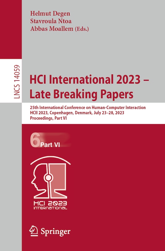 Front cover_HCI International 2023 - Late Breaking Papers