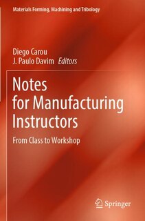 Couverture_Notes for Manufacturing Instructors