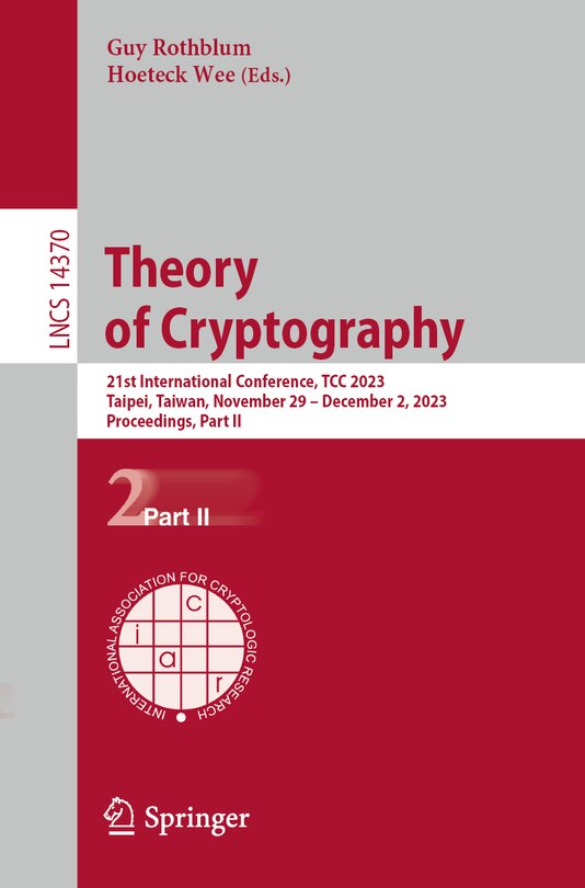Front cover_Theory of Cryptography