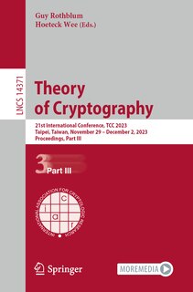 Front cover_Theory of Cryptography