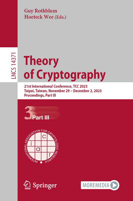 Front cover_Theory of Cryptography