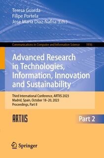 Front cover_Advanced Research in Technologies, Information, Innovation and Sustainability