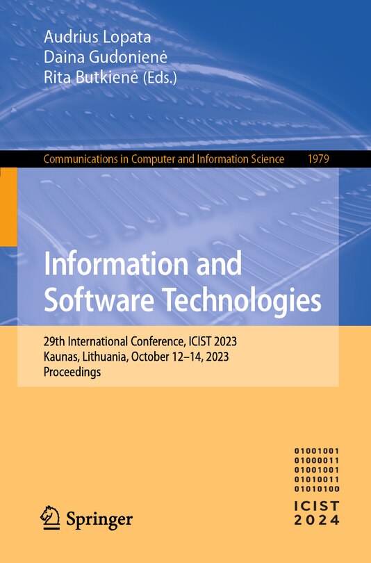 Front cover_Information and Software Technologies