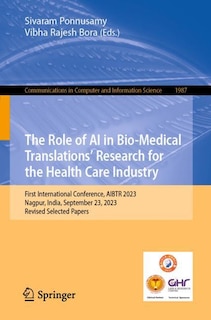 Front cover_Role of AI in Bio-Medical Translations' Research for the Health Care Industry