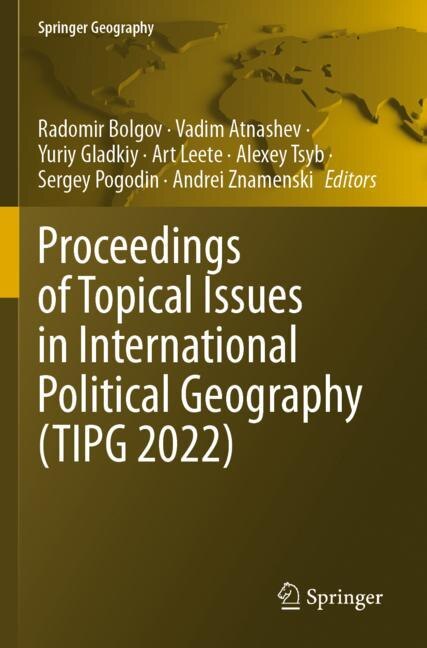 Front cover_Proceedings of Topical Issues in International Political Geography (TIPG 2022)
