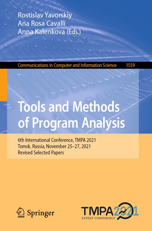 Front cover_Tools and Methods of Program Analysis