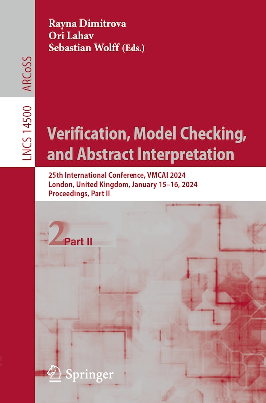 Front cover_Verification, Model Checking, and Abstract Interpretation