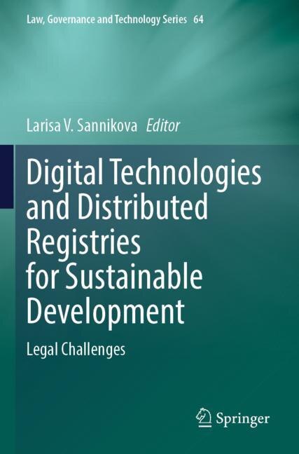 Couverture_Digital Technologies and Distributed Registries for Sustainable Development