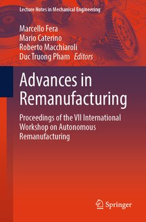 Couverture_Advances in Remanufacturing
