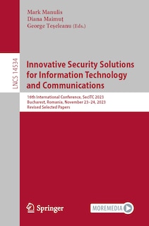 Front cover_Innovative Security Solutions for Information Technology and Communications