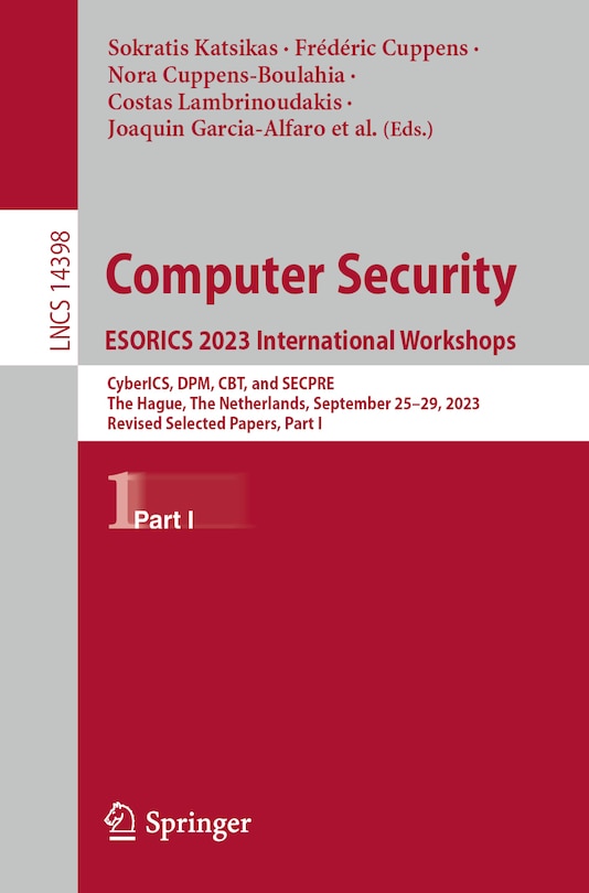 Couverture_Computer Security. ESORICS 2023 International Workshops