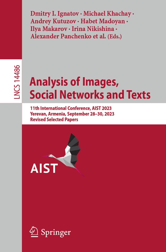 Couverture_Analysis of Images, Social Networks and Texts