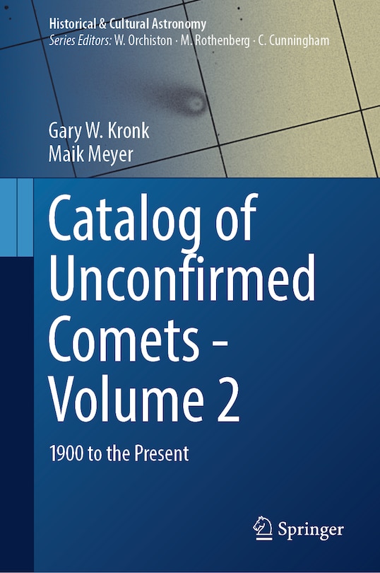 Front cover_Catalog of Unconfirmed Comets - Volume 2