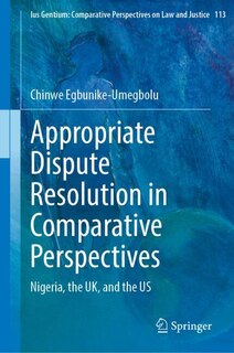Front cover_Appropriate Dispute Resolution in Comparative Perspectives