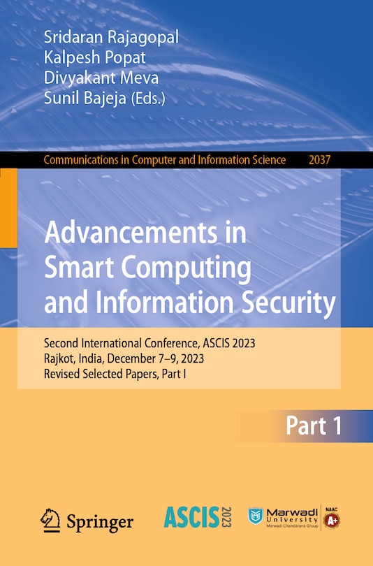 Front cover_Advancements in Smart Computing and Information Security