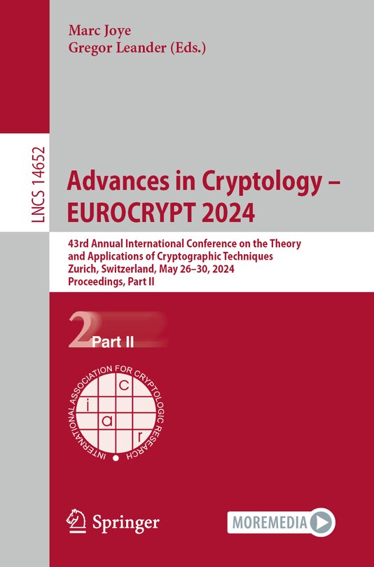 Front cover_Advances in Cryptology - EUROCRYPT 2024