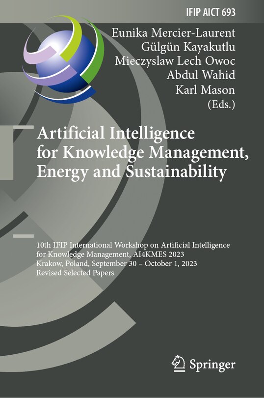 Couverture_Artificial Intelligence for Knowledge Management, Energy and Sustainability