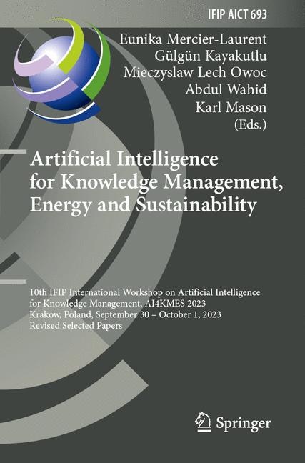 Couverture_Artificial Intelligence for Knowledge Management, Energy and Sustainability