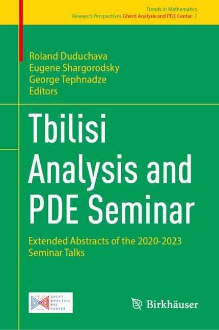 Front cover_Tbilisi Analysis and PDE Seminar